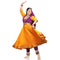 Yellow With Pink Anarkali Dance Costume